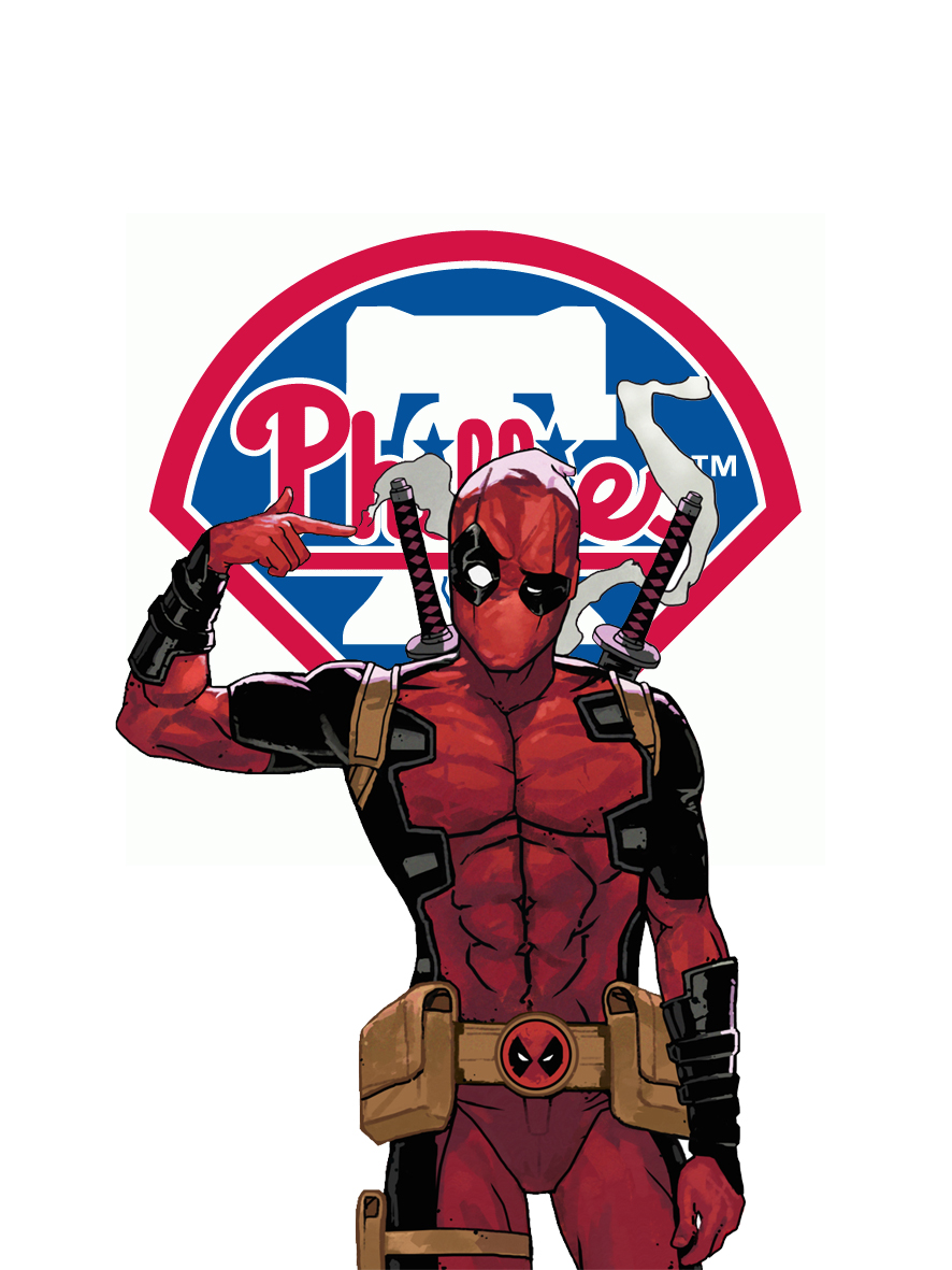 Philadelphia Phillies Deadpool Logo vinyl decal